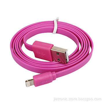 Colored Noodle Style USB Sync Cable for iPhone 5 with 1m Cable Length
